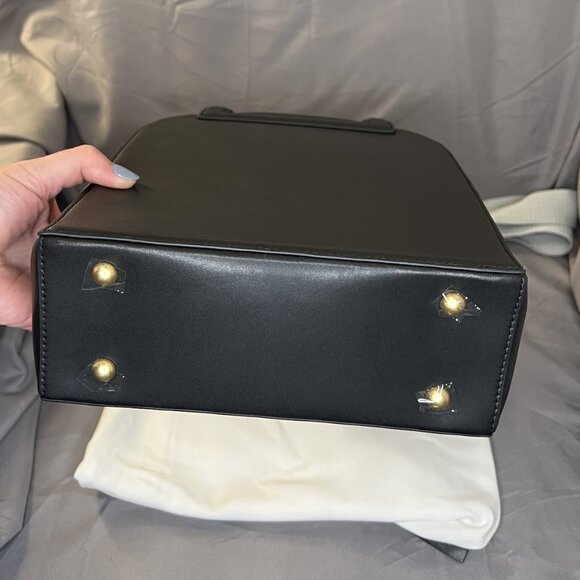 Unique Arch Satchel Crossbody, Black, Vegan Leather, Alkeme Atelier, "Earth" NWT - Picture 8 of 14